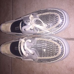 Sperry’s. Silver sparkle